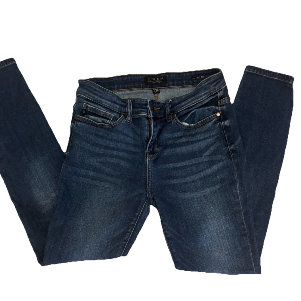 Judy Blue Womens 7/28  Mid Rise Stretch Skinny Fit Jeans
